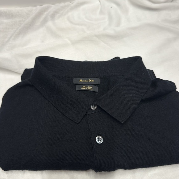 Massimo Dutti Black Long Sleeve Sweater 100% Merino Wool Size M 21” width - Picture 6 of 6